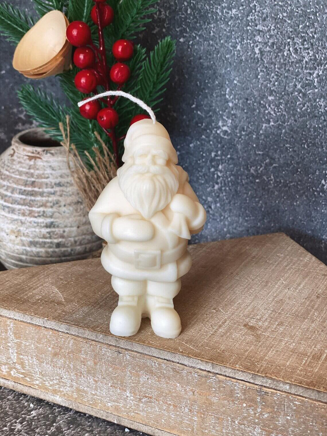 Christmas Santa Candle – Adorable Holiday Accent