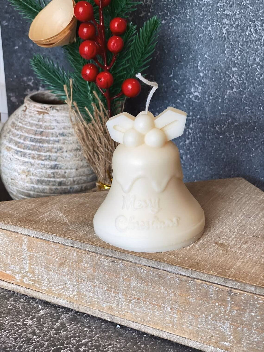 Tall Bell Christmas Candle – Festive Holiday Decor